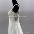 Sexy Backless Sweetheart Lace Flower Sleeveless Wedding Dress Bridal Gown Chapel Train